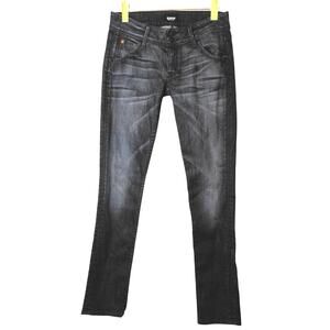 Hudson Collin Black Skinny Jeans Made in LA Stretch Denim Size 26